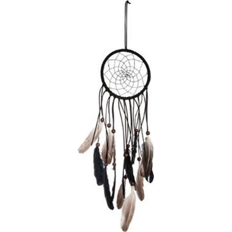 Attrape-Rêves Ethnique "Plumes" 55cm Noir