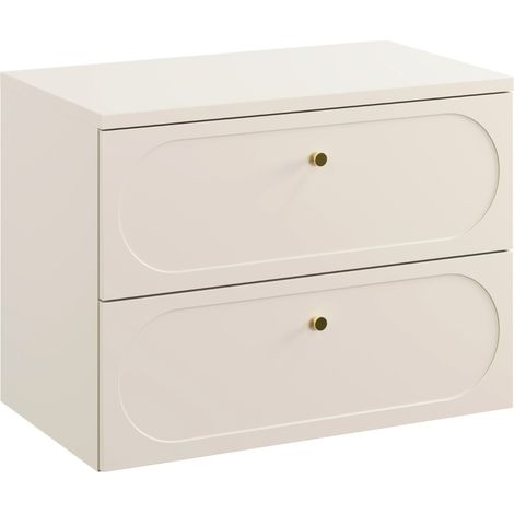 Meuble sous vasque suspendu avec plan DONNA SAND beige 80 cm (1/5)