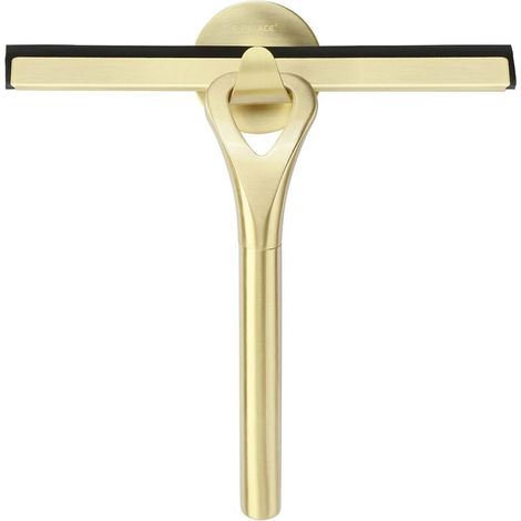 Raclette Douche - Lame Silicone Acier Inoxydable - Pour Porte De Douche Miroir Fenêtre Verre Carrelage - 1 Pièce (1/5)