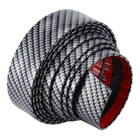 Autocollant de Seuil de Porte de Voiture Fibre de Carbone 5cmx2.5m Protecteur d'autocollant Auto-adhésif Bande de Protection Pare-Chocs (1/5)