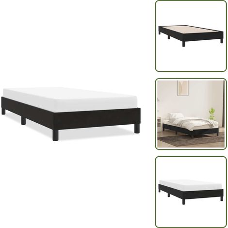 vidaXL Cadre de lit sans matelas noir 90x220 cm velours (1/5)