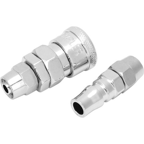 Raccord Pneumatique Rapide Acier Allié Auto-Bloquant 2 Pièces 30SP+30PP Connecteur Air Comprimé pour Tuyau (1/5)
