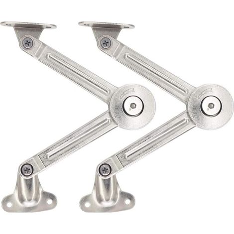 Lot de 2 compas amortisseurs pour abattants de portes relevables – Alliage de zinc – Charge max 18 kg – Angles 75°/90°/110° (1/5)