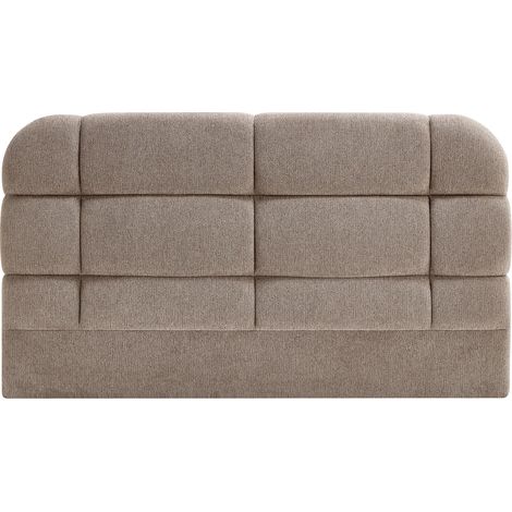 Tête de lit 160 cm - Tissu texturé - Taupe - FORIOSY (1/5)