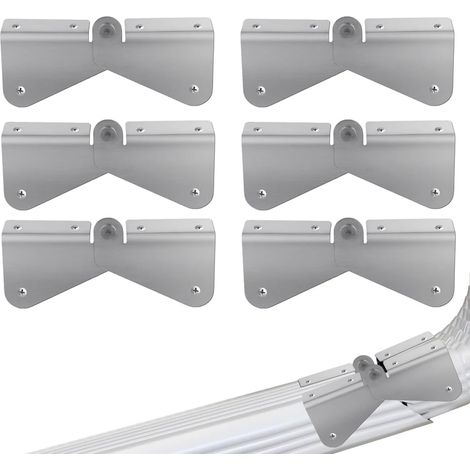 6pcs Extension de Gouttière à Charnière en Acier Inoxydable Peuvent Être Installées Facilement (1/5)