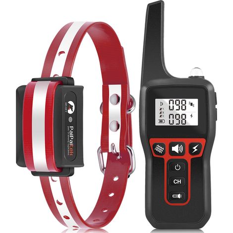 Collier vibrant pour chien, collier de dressage pour chien sans choc avec télécommande, colliers bip et vibrant pour chiens sourds, télécommande 2800 pieds, colliers pour chien étanches IPX7 (1/5)