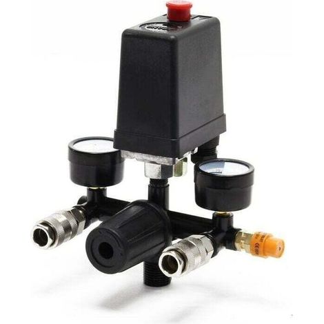 Régulateur de pression avec pressostat pour compresseur Pressostat 2 afficheurs..DEBUNS (1/5)