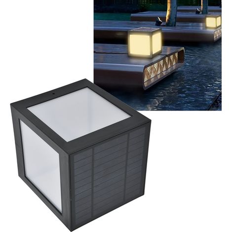 Lampes solaires pour piliers de cour, appliques murales pour piliers de jardin de villa, éclairage paysager extérieur étanche, éclairage de portail, éclairage public, lumière chaude (1/5)