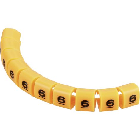 TRU COMPONENTS TC-MB1/6203 Clip de marquage Impression 6 Plage de Ø extérieur 3 à 3.60 mm S021771 (1/2)