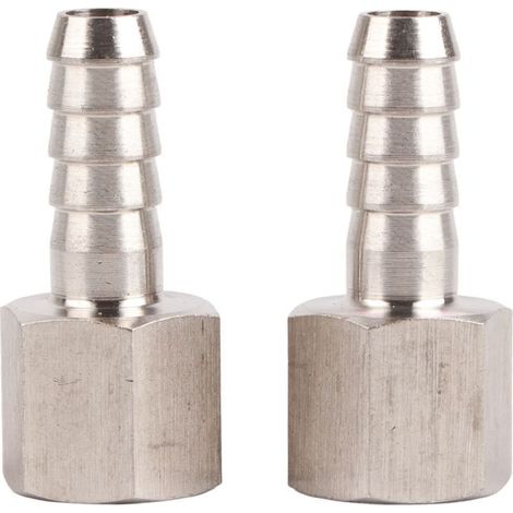 Connettore rapido pneumatico a 2 pezzi 3/8 BSPP femmina, connettore spinato fine di 10mm, guarnizione, adattatore, tubo flessibile per aria compressa, con doppia filettatura, robusto e impermeabile (1/5)