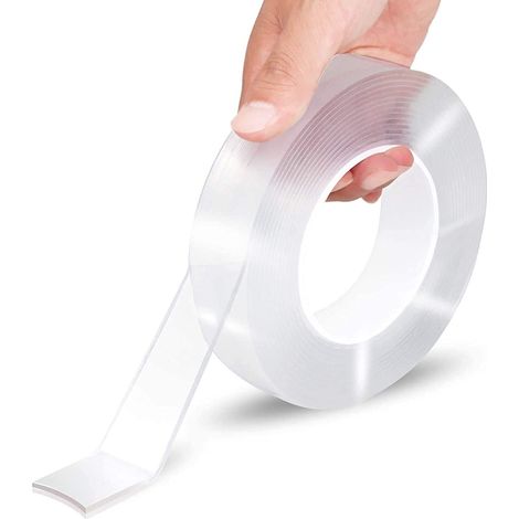 Ruban adhésif double face ultra-résistant (3 m), ruban de fixation amovible et multi-usages, lavable, résistant et adhésif, pour fixer des objets sur les murs, les affiches et les tapis. Idéal pour la (1/5)