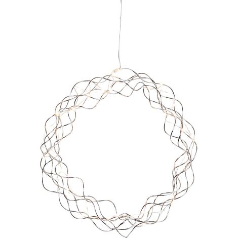 Star Trading Couronne LED moderne en métal 'Curly', suspension avec 30 LED, chrome, Ø 30 cm (1/4)