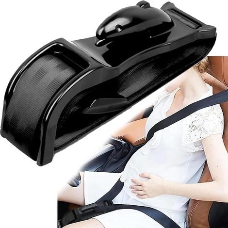 Couverture de ceinture de sécurité de voiture pour grossesse Coussin d'épaule universel de ceinture de sécurité avec sangle réglable Coussin de harnais doux Protégez votre cou et votre épaule (1/5)