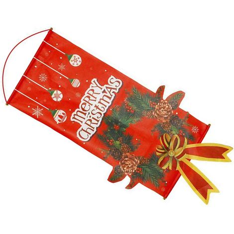 Dekorative Weihnachtsflagge, vertikale Weihnachtsflagge, Wandbehang, Flagge für Garten, Büro, Schule, Geschäft, Girlande (1/5)