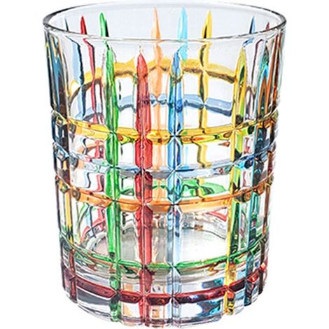 Verre à whisky multicolore 320ml, 2 pièces, boisson courte pour la maison. (1/5)