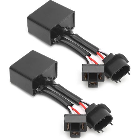 Lot de 2 Adaptateurs H13 vers H4 Décodeur LED HID Filtre 10000H Durée de Vie Compatible Mercedes-Benz (1/5)