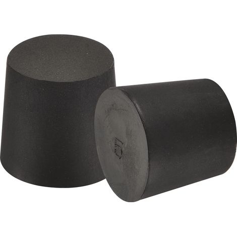 Caoutchouc Conique Bouchon 23mm à 27mm Solide Noir pour Bouchons, Liège, Bouchon d'égout, Bouchon tuyau d'eau, Bouchons pour instruments expérimentaux 10 Pièces (1/5)