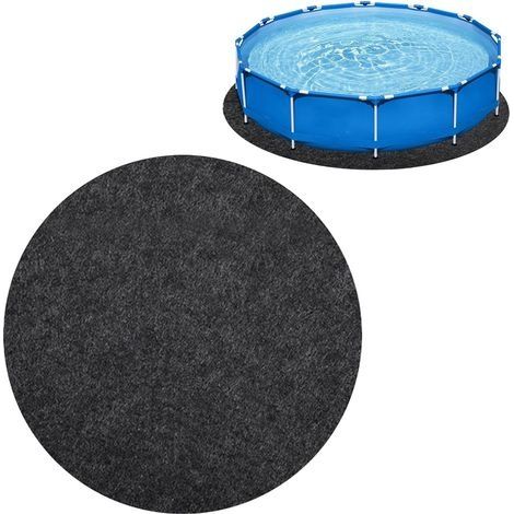 Tapis de bain à remous 200 cm, base de piscine antidérapante ronde, base de piscine imperméable antidérapante pour extérieur, tapis de piscine tapis de sol de piscine pliable, plaque de protection (1/5)