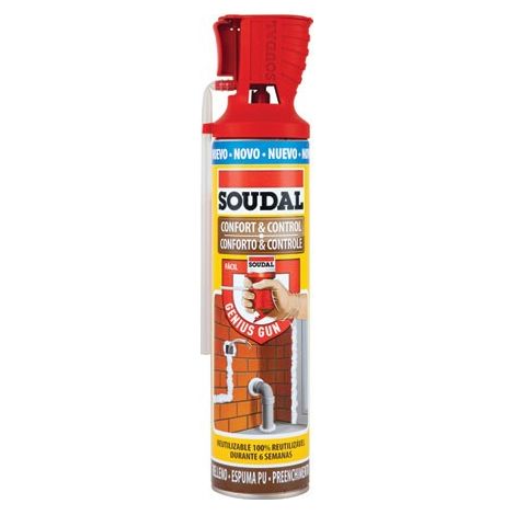 Espuma genius comfort&control Soudal 600 ml