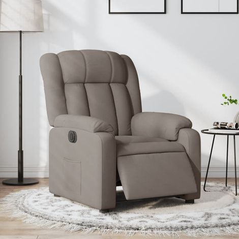 Fauteuil inclinable électrique-Chaise de relaxation-Fauteuil Relax Taupe Tissu 676218 (1/5)
