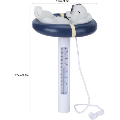 Thermomètre Flottant Animal PVC Thermomètre à Bulle Cute Cartoon Thermomètre de Température Piscine Spa Bain Chaud Bassin Animal Shaped Floating Thermometer (1/5)