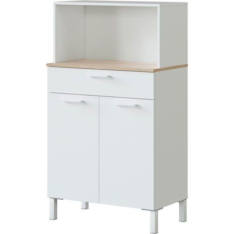 Auxiliar de cocina Fast 2 puerta 1 cajon roble y blanco (1/10)