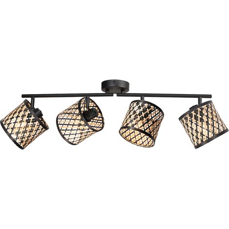 Mexlite - foco - Bambus - natural negro - bambú metal - foco de