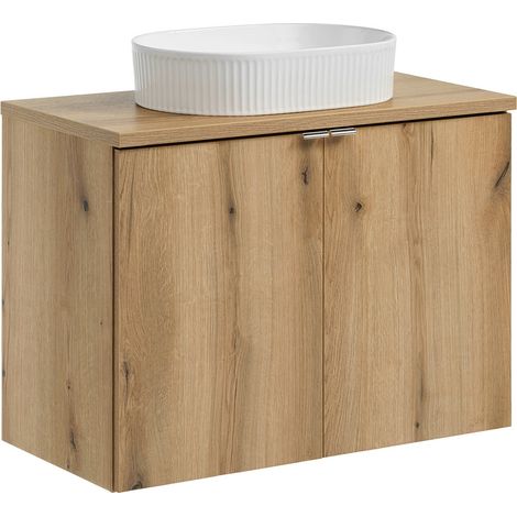 Waschtisch 80cm, in Eiche, NEWPORT-56-OAK (1/5)