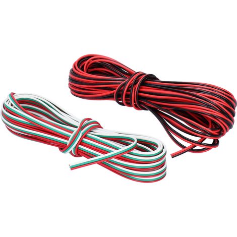 Câble d'extension RGB pour bande LED, connecteur 2 broches et 3 broches, pièces d'éclairage (1/5)
