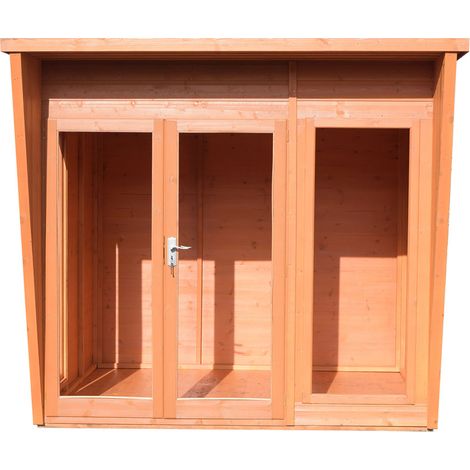 Highclere 8 x 6 Feet Double Door with Three Windows Summerhouse