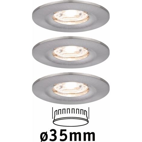 Paulmann 94301 EBL Nova mini Coin LED-Einbauleuchte 3er Set 4 W Eisen (1/4)