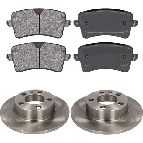 KIT FRENI POSTERIORI compatibile con AUDI A4 (8K2,8K5,8KH,B8) - DISCHI + PASTIGLIE OEM: FDB4050 / DDF1666 /SOSTITUZIONE DIRETTA/BASSA POLVERE/SILENZIOSO