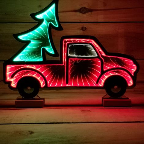 40cm Red and Green LED Infinity Truck Christmas Decoration (1/5)