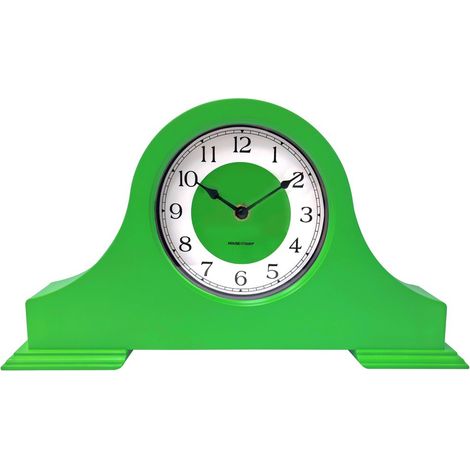 Horloge de Cheminée à Poser Pendule de Table Décorative Vert 36 x 8,5 x 20 cm - PANGIVO (1/5)