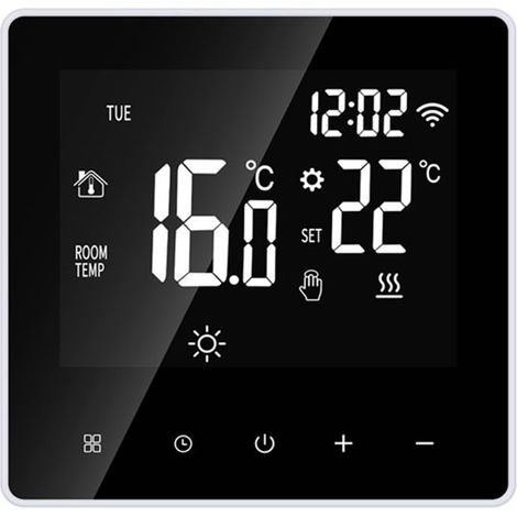 Intelligenter Thermostat 16A für Fußbodenheizung, Fernsteuerung über WLAN und mobile App, präzise Temperaturregelung.