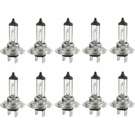 10 lampadine alogene a LED bianche a lunga durata da 12V H7 55W / Lampadine per fari auto (1/5)