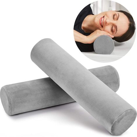 Coussin Cervical Cylindrique en Mousse à Mémoire (1 Pièce), Oreiller Ergonomique de Soutien pour Cou et Épaules, Confort et Soulagement (1/5)
