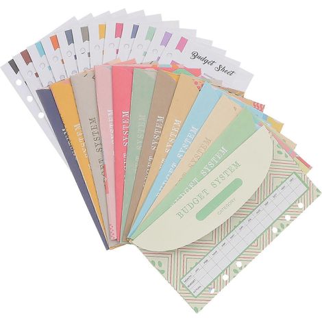 jeu d'enveloppes de type western réutilisables pour budget, avec feuilles de budget-18X9.2X0.2CM (1/3)