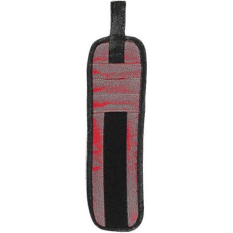 Bracelet magnétique, aimant de poignet, cordelette magnétique, porte-outils magnétique, porte-vis, porte-foret, sac à outils pour réparation, trois rangées (1/5)