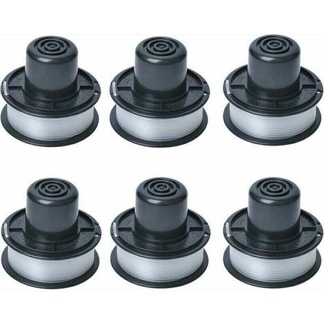 Bobine de fil A6226 compatible avec Black et Decker Coupe-herbe automatique GL250 / GL310 / GL360 / GL360SB, livrée avec 6m de ligne, ensemble de 6 bobines..