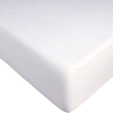 Protège matelas 90x190cm en polycoton blanc imperméable - HERMIONE (1/3)