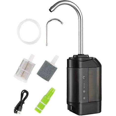 Pompe à oxygène portable pour la pêche, pompe à air et oxygène automatique avec capteur intelligent et lampe à appâts. (1/5)