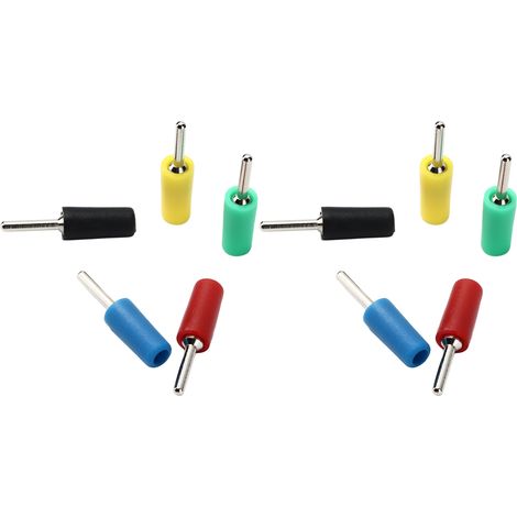 10 Pièces Fiche Banane Nickelée Broche Laiton Droit pour Panneau à Ressort Intérieur J.10001 2mm (1/5)
