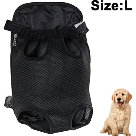 Sac à dos de transport pour animaux de compagnie, avec pattes réglables, idéal pour les voyages et respirant, particulièrement adapté aux chiens, chats et chiots de petite et moyenne taille.