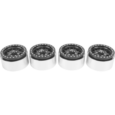 Stück 1,9 Zoll CNC-gefräste Leichtmetallfelgen für Axial SCX10, 1/10 Beadlock-Felgen, kompatibel mit Redcat MST Titanium 90046 AXI03007 (1/5)