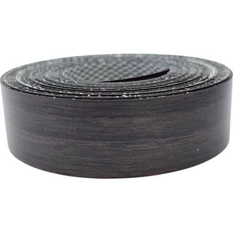 1x Bande de Chant Thermocollant 21mm x 5m Epaisseur 0,50mm Mélaminé Facile à Appliquer Bricolage Étagère Meuble Panneau Bois Durable, Wengé (1/3)