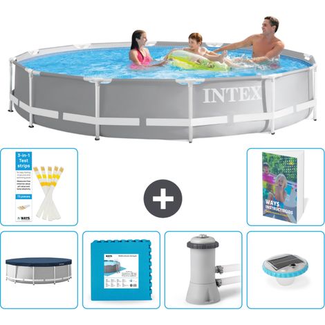 Prism Frame Pool Rund - 366x76 cm - 7-teilig S174