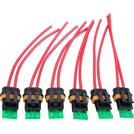 Waterproof 30A/10A fuse holder for cars, with US standard cable, 6-pack, 30A fuse chip, 16A AWG cable.--BIEMMEDUE (1/4)