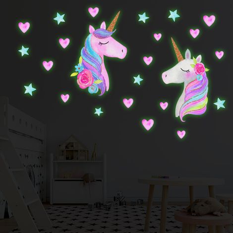 Einhorn-Regenbogen-Wandtattoos, Sternen- und Wolken-Wandtattoos