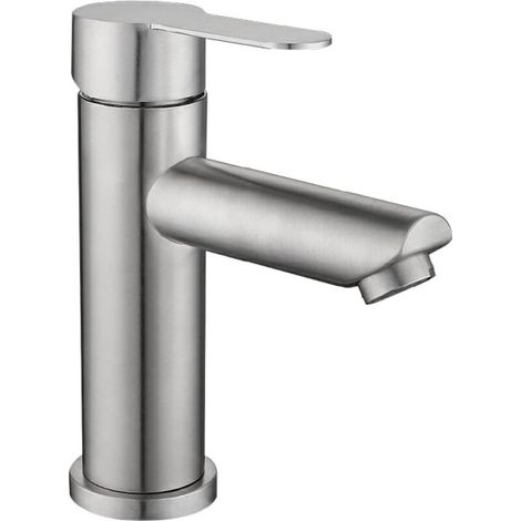 Robinet de lavabo en alliage nickel, salle de bain moderne, mitigeur haut de gamme, robuste et élégant (1/5)